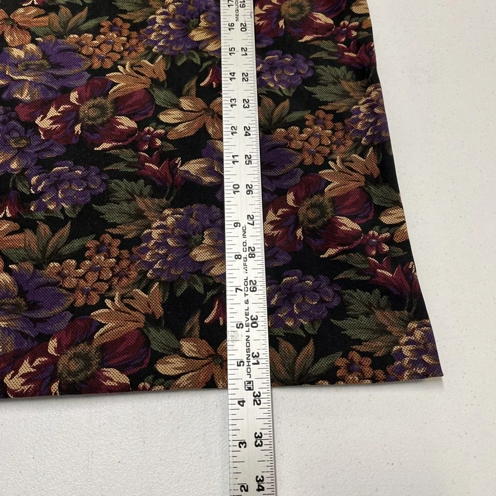 Vintage Briggs Skirt Dark Floral Maxi Womens‎ 14P Whimsigoth Dark Cottagecore